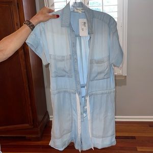 Cloth and stone cap sleeve button down romper
